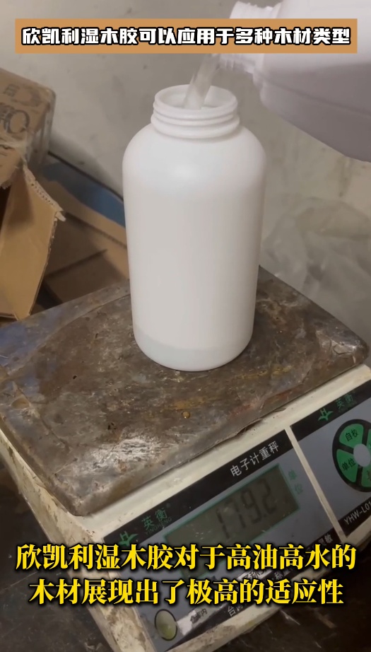 對于高油高水木材，欣凱利濕木膠展現出了極高的適應性